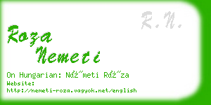 roza nemeti business card